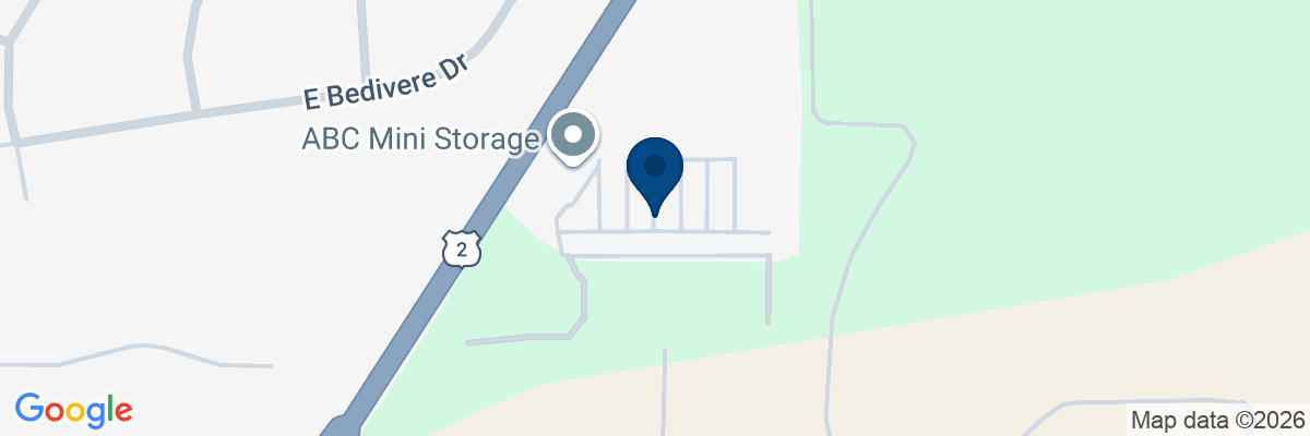 Map showing facility locations