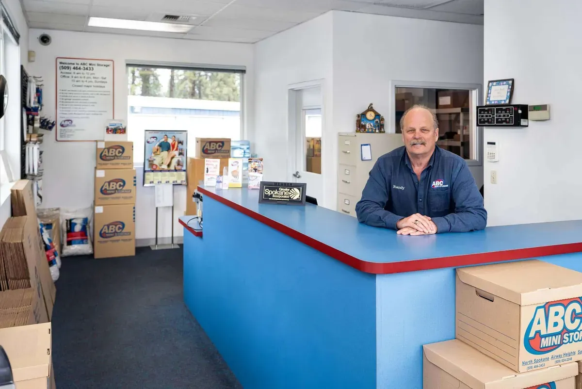 ABC Mini storage employee behind desk