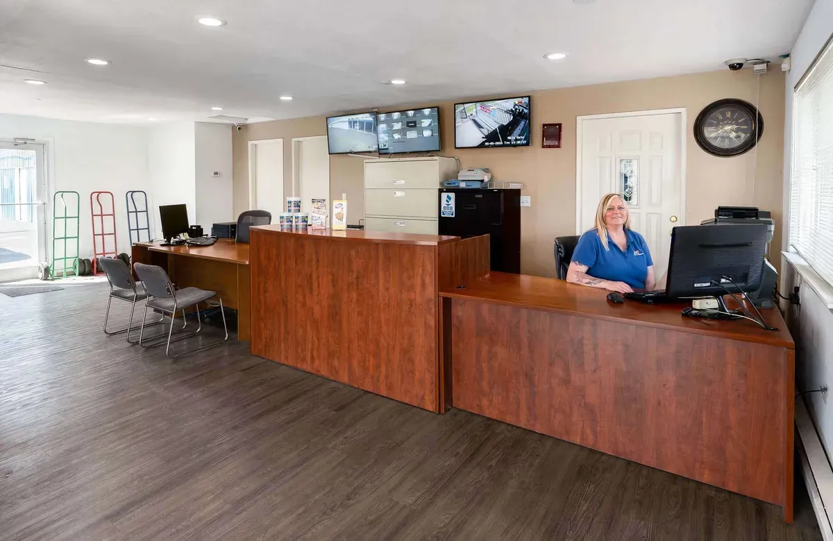 ABC Mini storage employee behind desk